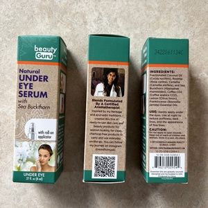 Three Bottles of Beauty Guru Natural Under Eye Serum